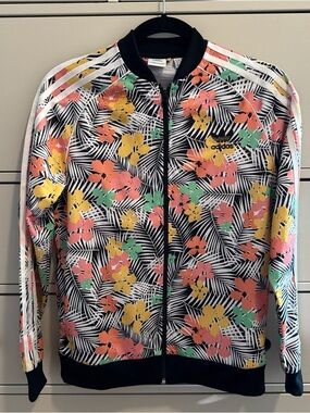 adidas originals SST Superstar Track jacket Tropical Floral Print XS/S